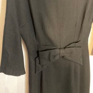 60s vintage Stacy Ames bow front wool dress